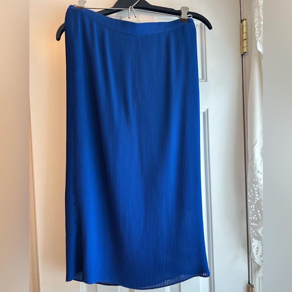 Madewell Royal Blue Pleated Pencil Skirt